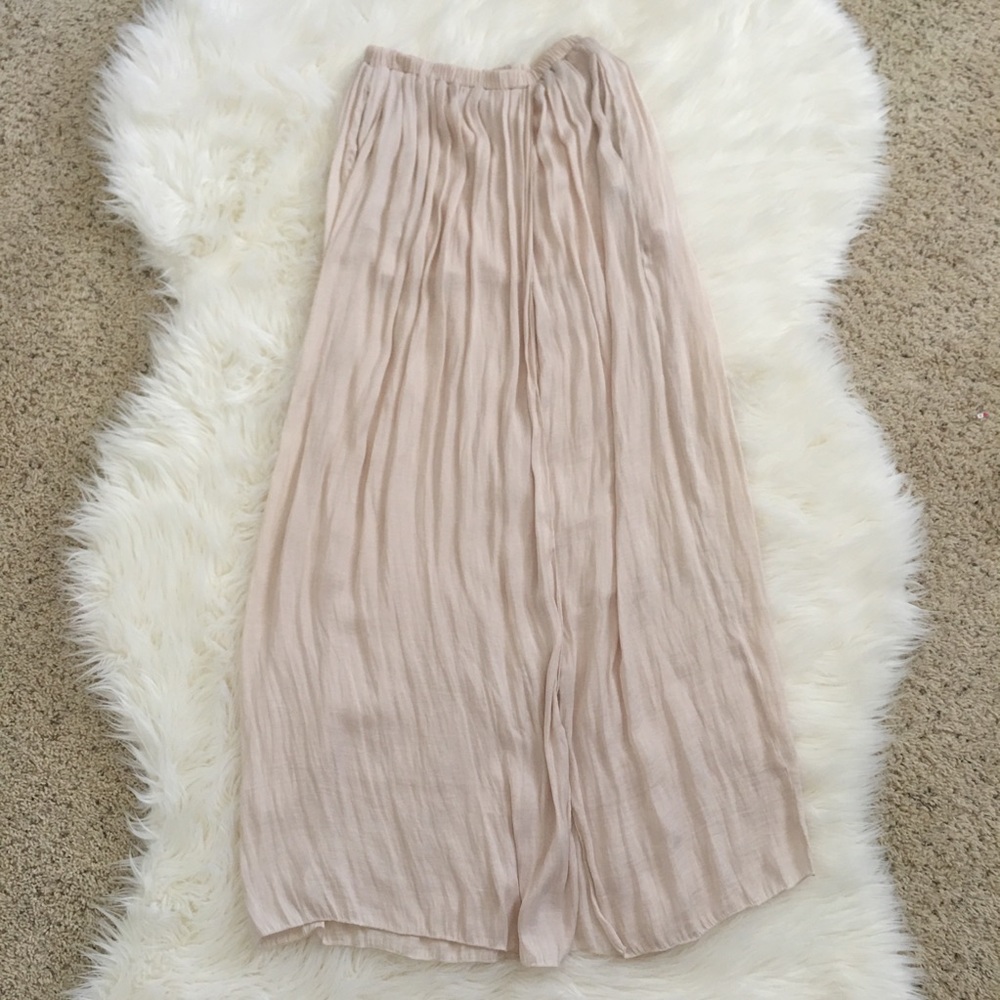 Zara satin effect maxi skirt